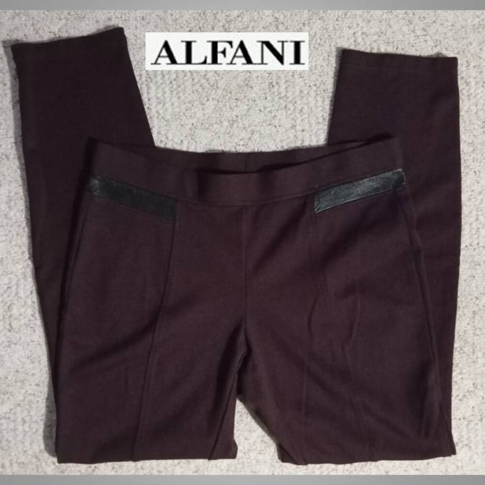 Alfani burgundy pants women's size 10